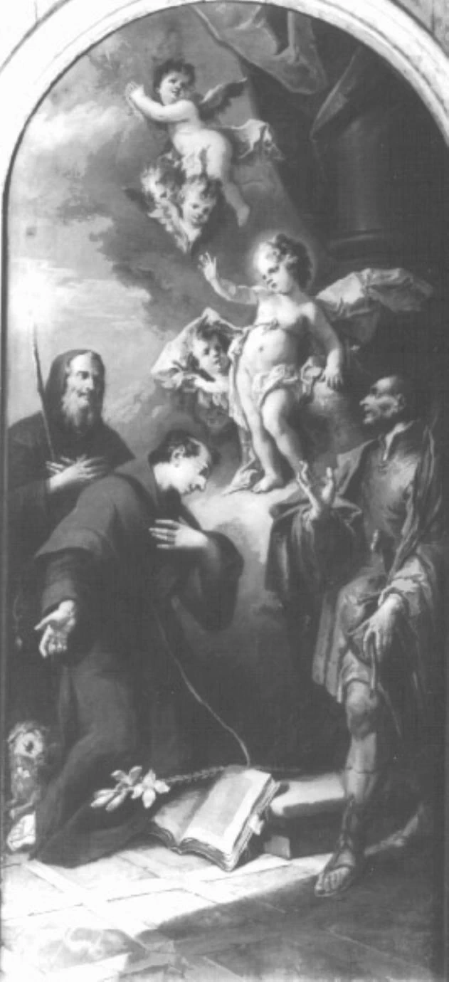 Apparizione del Bambin Gesu' a Sant'Antonio di Padova, San Francesco di Paola e Sant'Ambrogio - Chiesa di S. Ambrogio di Fiera